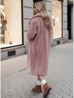 Dámský zimní kabát dlouhý růžový Dstreet model 21995484 - FashionStreet