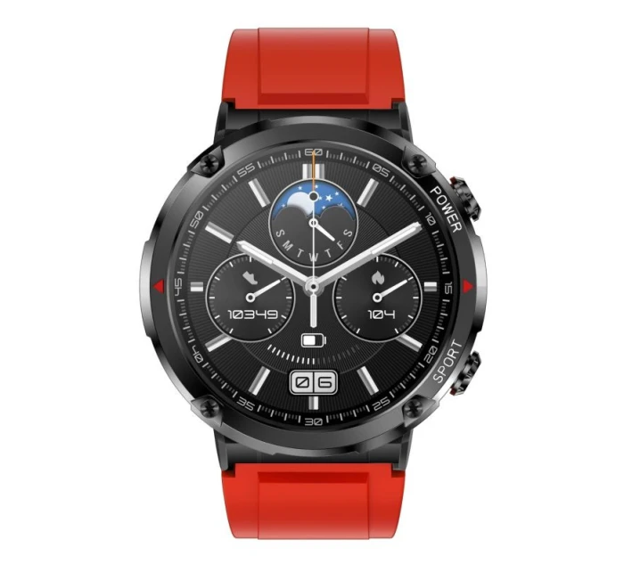 Smart hodinky Gravity GT21-6 + červený silikónový remienok Smart hodinky Gravity GT21-6 + červený silikónový remienok