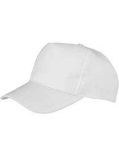 Result Headwear RC 084J Detská 5-panelová čiapka s kšiltom 28.084J biela