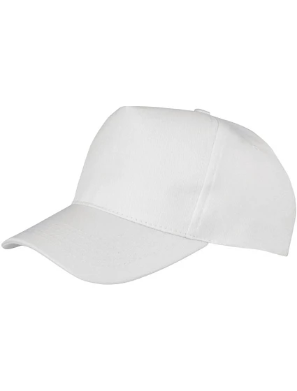 Result Headwear RC 084J Detská 5-panelová čiapka s kšiltom 28.084J biela Result Headwear RC 084J Detská 5-panelová čiapka s kšiltom 28.084J biela