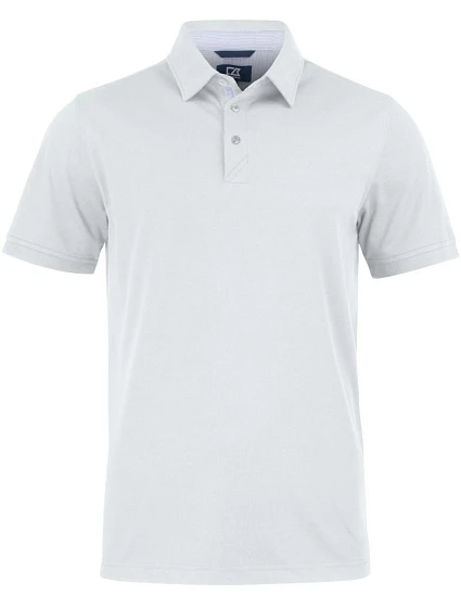 Cutter & Buck Advantage Premium Polo M Pánske polo tričko z piké 68.4420 biele Cutter & Buck Advantage Premium Polo M Pánske polo tričko z piké 68.4420 biele