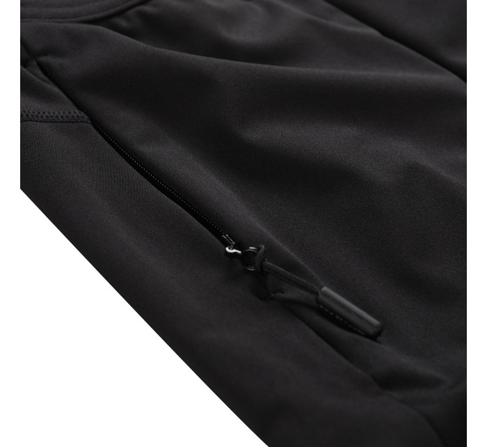 Detské rýchloschnúce softshellové nohavice ALPINE PRO ABARO black