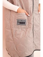 Dámská prošívaná vesta světle béžová - Kesi