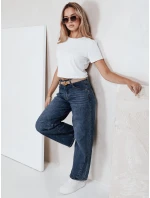 Dámske modré džínsy so širokými nohavicami FashionStreet UY2749 Dámske modré džínsy so širokými nohavicami FashionStreet UY2749
