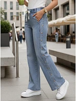 Dámske široké džínsy modré FashionStreet UY2986