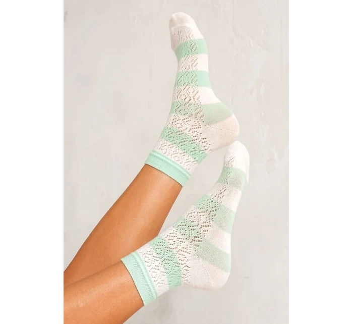 Milena ponožky 0989-003 Pruhovaný vzor 37-41