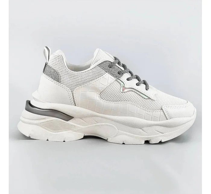 Biele šnurovacie dámske športové topánky (LU-3) Biele šnurovacie dámske športové topánky (LU-3)