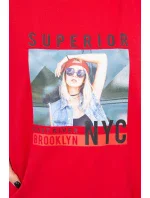 Blúzka s potlačou Superior červená