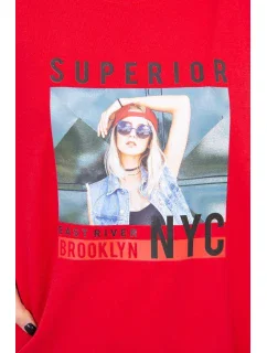 Blúzka s potlačou Superior červená