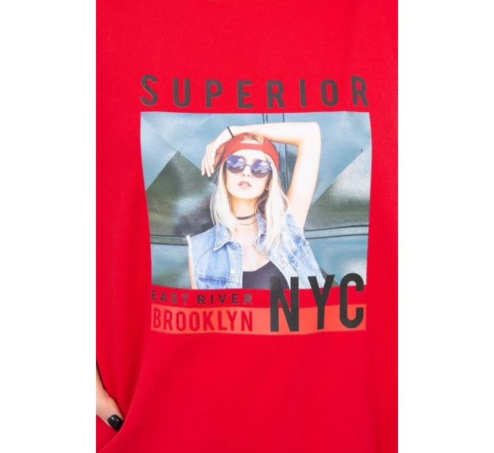 Blúzka s potlačou Superior červená