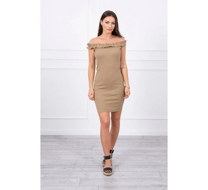 Španielske šaty s volánikmi ťava Španielske šaty s volánikmi ťava