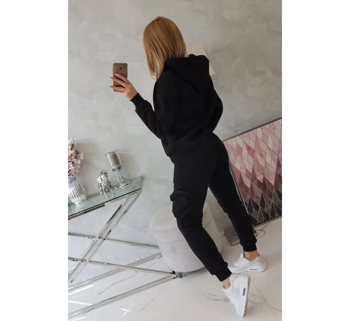 Izolovaná sada s ozdobným vreckom čierna