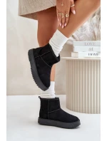 Dámské Sněhule Na Platformě Z Eko Semiše Černé model 21673043 - EVENTO