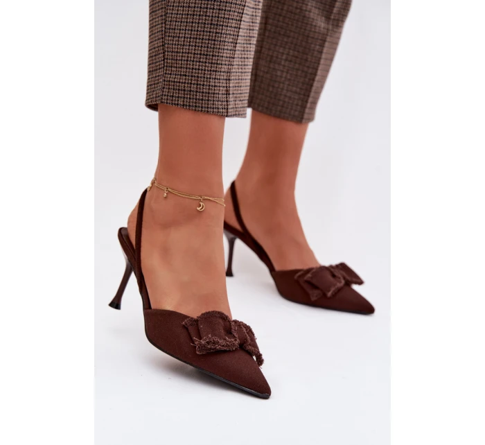 Sandále na podpätku model 224468 Krok vo veľkom štýle Sandále na podpätku model 224468 Krok vo veľkom štýle