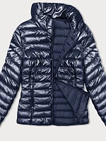 Dámska prešívaná bunda so stojačikom tmavomodrá (16M9110-215)