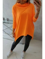 Mikina s potlačou krídiel oranžová neónová