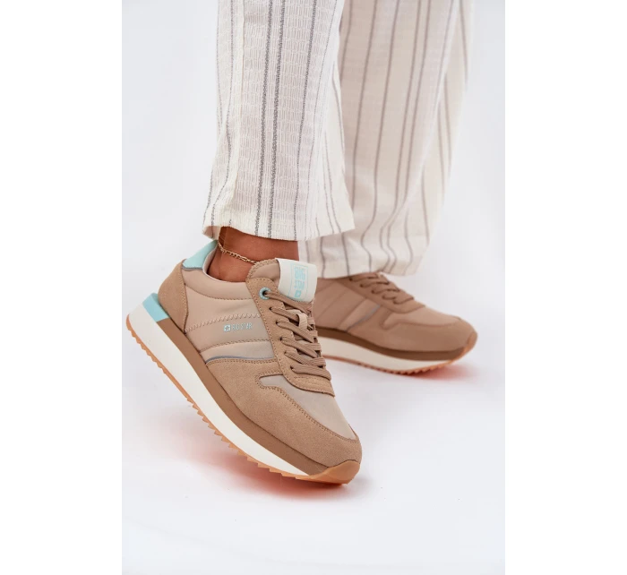 Dámské Semišové Tenisky Big Star model 21693008 HIPOLY SYSTEM Tmavě béžové - Big Star Shoes Dámské Semišové Tenisky Big Star model 21693008 HIPOLY SYSTEM Tmavě béžové - Big Star Shoes