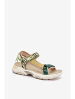 Dámské Sandály Na Suchý Zip model 21694720 Zelené - D.Franklin