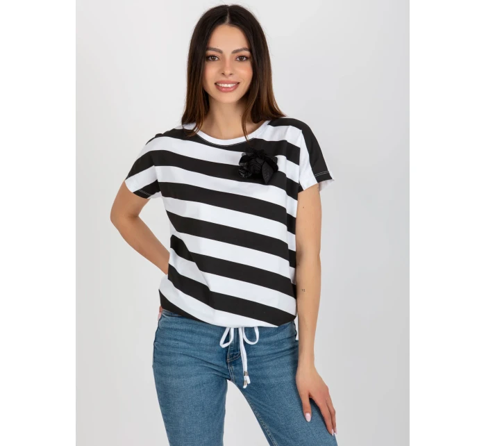 Bluzka RV BZ model 18547375 biało czarny - FPrice Bluzka RV BZ model 18547375 biało czarny - FPrice