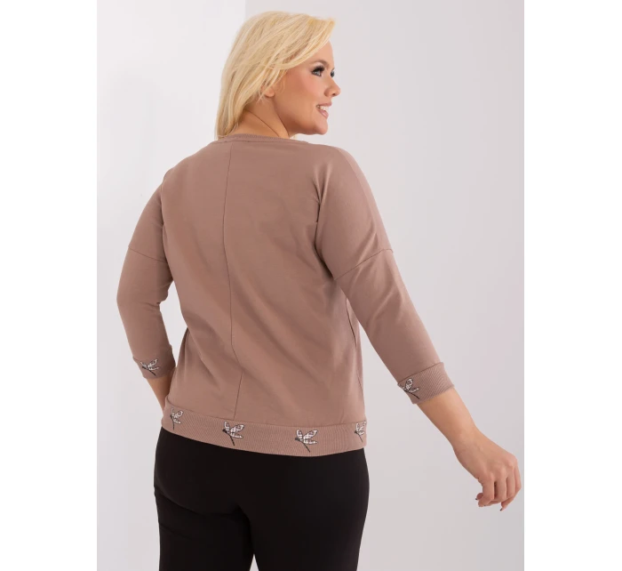 Bluzka RV BZ model 19394440 ciemny bezowy - FPrice Bluzka RV BZ model 19394440 ciemny bezowy - FPrice