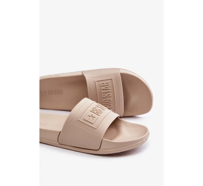 Ľahké dámske papuče Big Star OO274035 Beige
