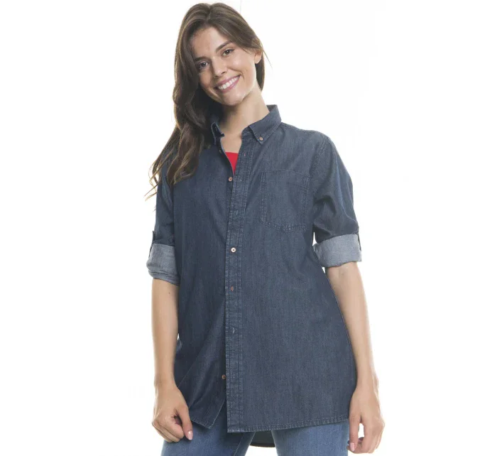 Big Star Košeľa s dlhým rukávom 145676 Dark Jeans-603