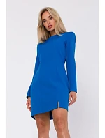 M755 Šaty s modelujúcim prešívaním - modré