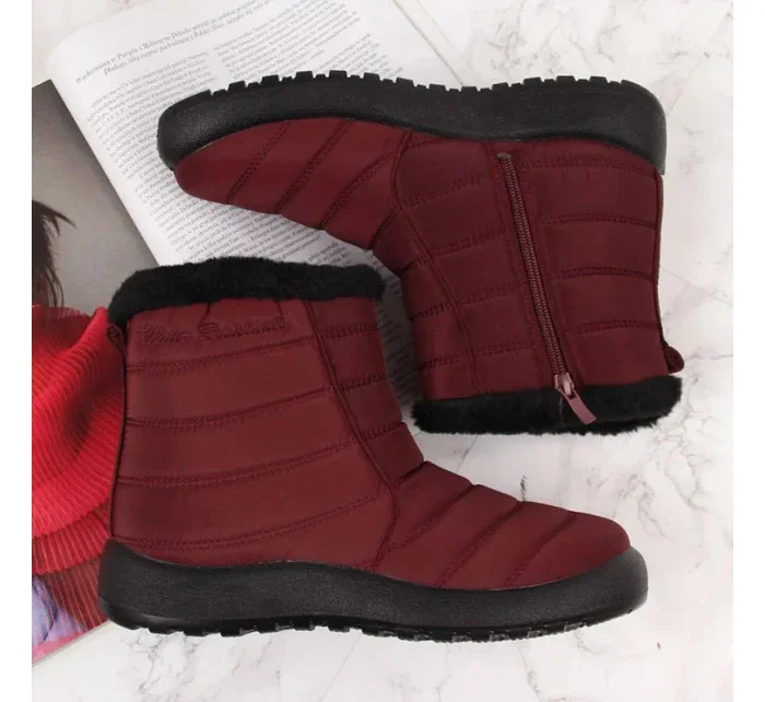 Dámske nepremokavé snehové topánky 9SN26-1467 EVE181C Burgundy - NOVINKY