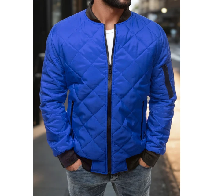 Pánska prešívaná bunda bomber modrá TX2214 Pánska prešívaná bunda bomber modrá TX2214