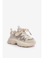 Sneakersy Dziecięce Z Cyrkoniami Beżowe Rianalla Sneakersy Dziecięce Z Cyrkoniami Beżowe Rianalla