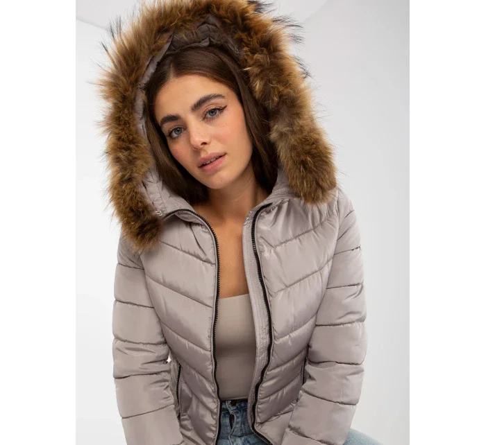 Dámska bunda NM KR P22 6627 03P tmavo lila