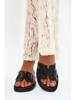 Dámské nazouváky na nízkém podpatku Černé Paris model 22010083 - Step in style Dámské nazouváky na nízkém podpatku Černé Paris model 22010083 - Step in style