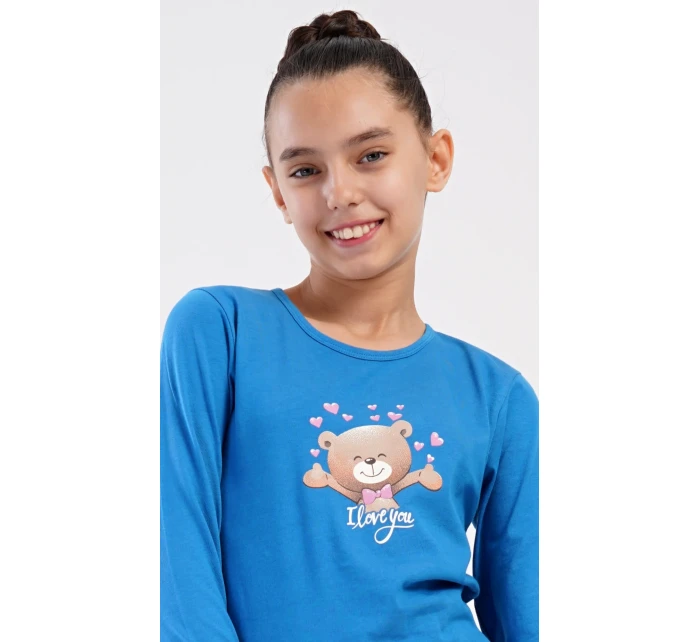 Detské dlhé pyžamo Medveď I love you