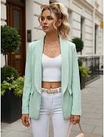 Dámska elegantná bunda na zips mint FashionStreet PY0144 Dámska elegantná bunda na zips mint FashionStreet PY0144