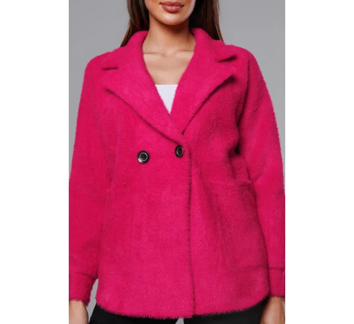 Krátky ružový prehoz cez oblečenie typu alpaka (CJ65)