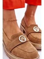 Eleganckie Zamszowe Mokasyny Ciemnobeżowe Laverne Eleganckie Zamszowe Mokasyny Ciemnobeżowe Laverne