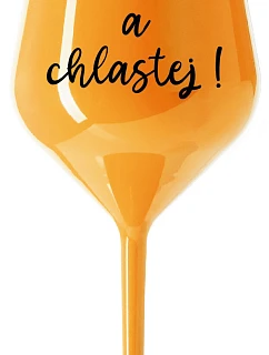Nečuchaj a nepočúvaj - oranžový nerozbitný pohár na víno 470 ml