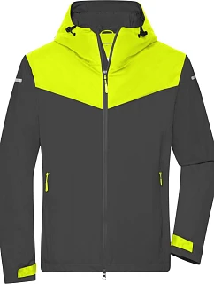 Daiber JN 1180 Pánska outdoorová softshellová bunda 02.1180 carbon/bright yellow/carbon