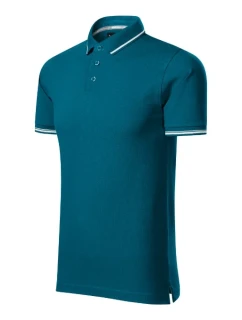 Jednofarebné pánske polo tričko Perfection petrol