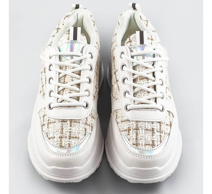 Biele dámske športové topánky (7003)