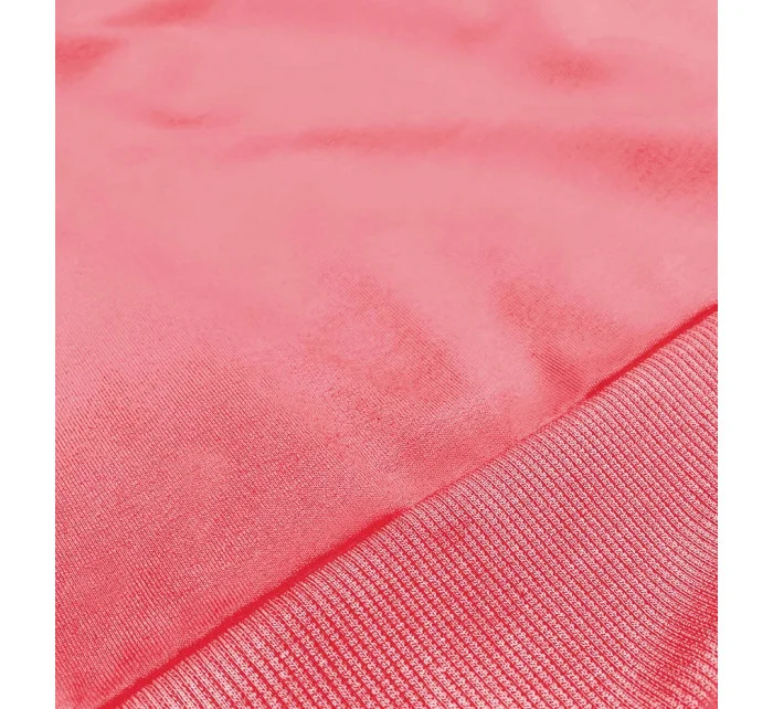 Tenká krátká dámská tepláková mikina v korálové barvě model 18378933 - J.STYLE Tenká krátká dámská tepláková mikina v korálové barvě model 18378933 - J.STYLE