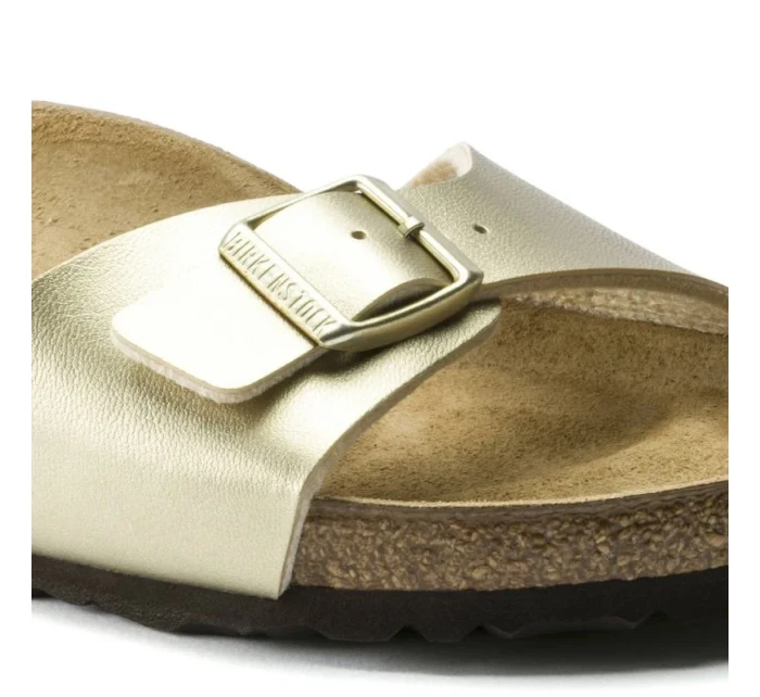 Birkenstock Madrid Birko-Flor Gold regular wide žabky (1016106) pre ženy Birkenstock Madrid Birko-Flor Gold regular wide žabky (1016106) pre ženy
