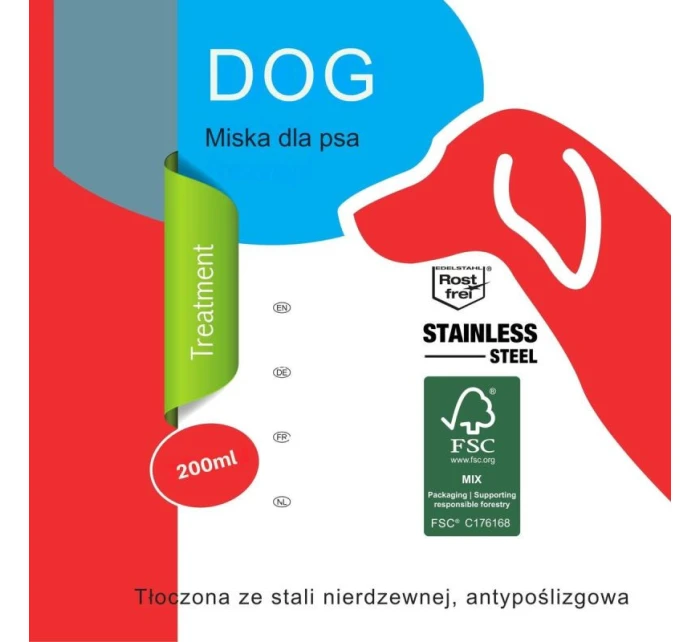 MISKA PRE PSOV A MAČKY Z NEREZOVEJ OCELE 200 ML