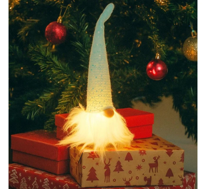 DEKORATÍVNE VIEDOL SANTA CLAUS 25CM MODRÁ