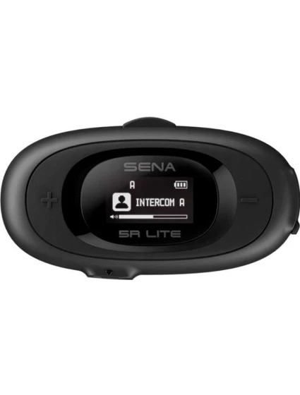 Sena 5R-01D 5R Lite Bluetooth 5.1 700m interkom na motorku s LCD displejom a univerzálnym mikrofónom pre 2 prilby