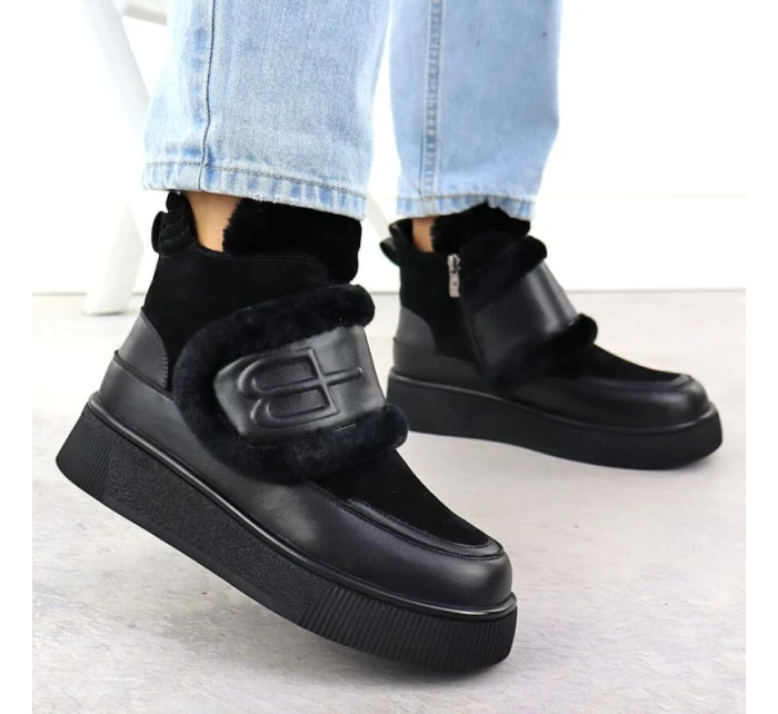 W model 21398666 zateplená obuv černá - Potocki