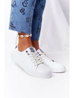 Damskie Skórzane Tenisówki BIG STAR BB274211 Biało Granatowe Damskie Skórzane Tenisówki BIG STAR BB274211 Biało Granatowe