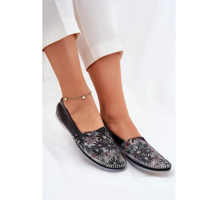 Kožené Baletky Se Vzorem model 21693645 Černé - Maciejka