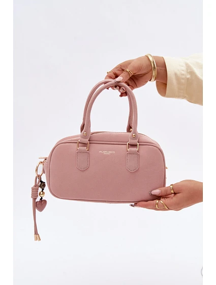Malá kabelka typu z eko semiše Růžová model 22111520 - Flora&Co