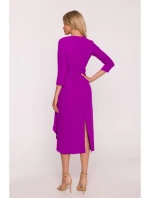 S425 Šaty s volánom - levanduľové